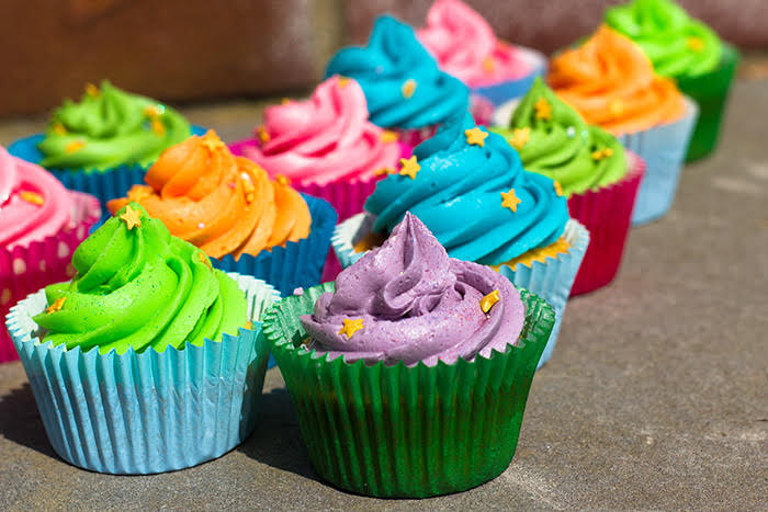 Close-up of a beautifully frosted cupcake, symbolizing custom treats