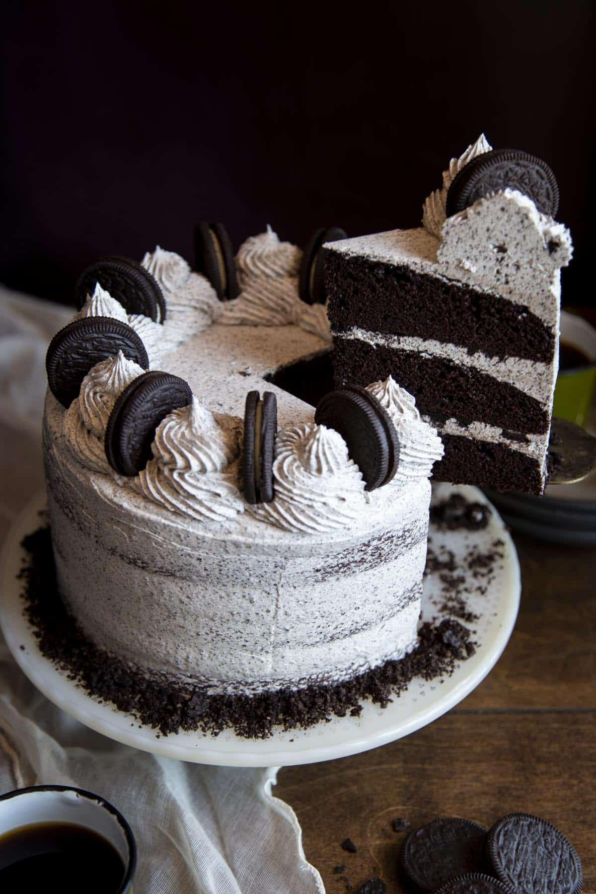 Delicious Oreo drip cake with multiple layers and frosting